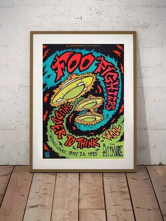 1Pc Vintage Poster, Concert Poster, From  San Francisco 1995 Canvas Art Poster, Creative Idea Poster, Wall Art,Wall Decor, Canvas Art, Wall Art, Painting, Canvas Wall Art, For Living Room Bedroom Deocor, No Frame