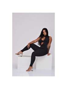 Women Jumpsuits - 黑色 - 查看 3