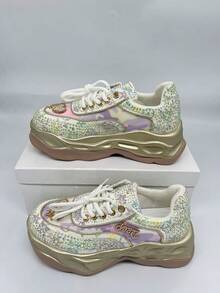 OK@Y Glow In The Dark Luxurious Casual Sneaker - Lilac Purple - View 5