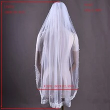 1pc Bridal Veil With Lace, Beading And Pearl Details, Soft Tulle, Fingertip Length, Suitable For Wedding And Banquet, Comes With Comb - V168 - View 11