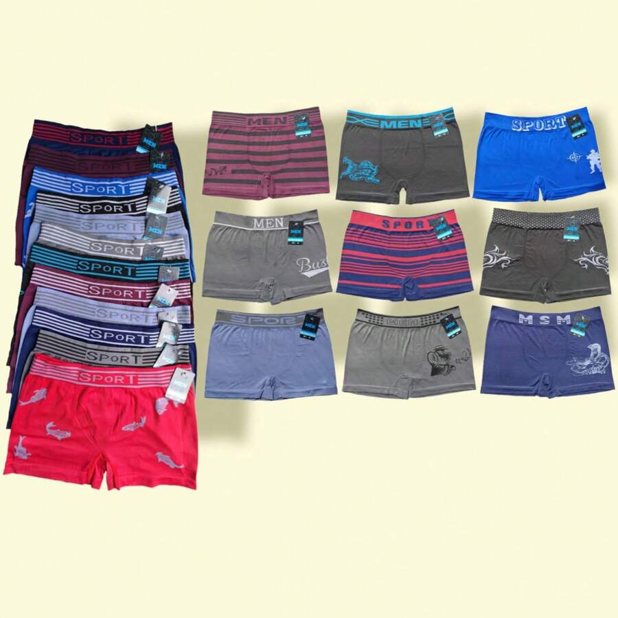 Paquete 6 pzs Calzoncillo Boxer Hombre MELISSA SHOP - Multicolor - Ver 1