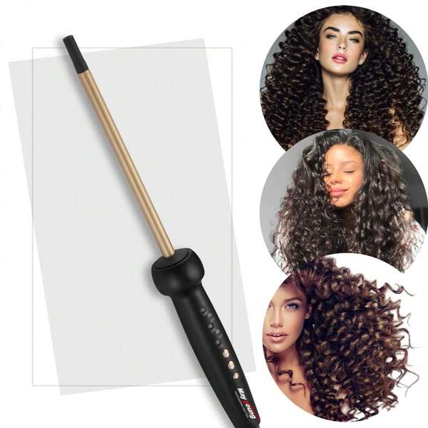 May young 9mm Super Slim MCH enge Locken Chopstick Zauberstab Ringellocke Afro Lockenstab Keramik Turmalin Lockenstab Haarstyling-Werkzeug