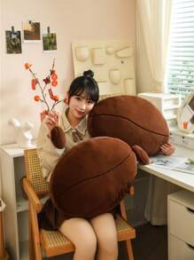 Realistic Coffee Bean Shaped Plush Decorative Pillow Pendant - Coffee Brown - View 6