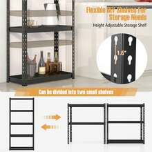 1/2/3/4 PCS 5-Tier Heavy Duty Storage Shelf Storage Utility Rack Shelf With Anti-Tipping Device Black - Black - View 8