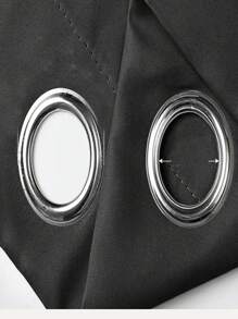Panel única Cortina opaca unicolor 140*240CM - Negro - Ver 5