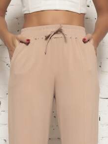 calça de moletinho grosso Feminina Calca Preto Feminina Tendencia 2024 Cos Alto calca pantalon