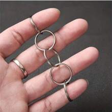 50-100 Cái/bộ 20mm Vòng chìa khóa Mở Nhảy Nhẫn Trình kết nối Kim loại Tách Nhẫn Đối với Móc chìa khóa Vật rủ xuống Đồ trang sức Làm Đồ treo Chế tạo - Bạc - Xem 8