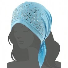 1 Miếng Quý cô Đàn hồi Khăn xếp / khăn quấn đầu Với Kim cương giả , Linh hoạt Và Đúng mốt Mũ lưỡi trai Đối với Rụng tóc - Nhiều màu - Xem 21