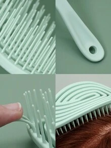 1 把镂空顺发梳，顺发刷，快速吹干，符合人体工学，耐热弹性梳齿，轻松梳开打结，不卡发，适用于柔顺直发和卷发护理，女孩礼物（绿色），发刷，梳子，美发工具，美发产品及配件，适用于理发店、美容院、返校季、旅行度假等场合，女士必备，发刷，顺发刷，理发师，发型，美发，发刷，梳子套装，梳子，卷发梳，顺发刷，女士发刷，理发店，美发设备 - 綠色 - 查看 6