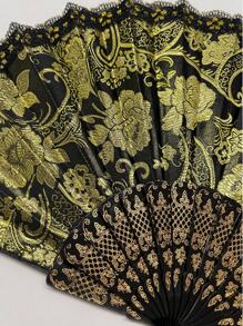 Hand Fans - Black - View 3