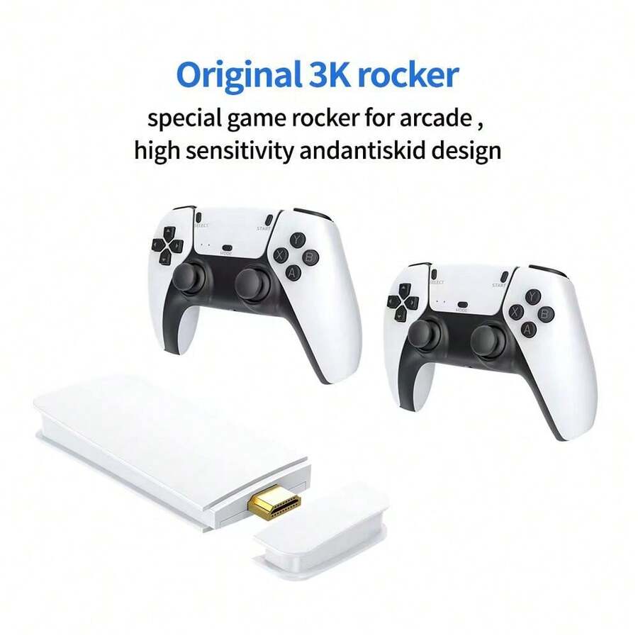 Game Stick 4K Video Juegos Consola Retro Clásicos 2.4G Controlador Inalámbrico Doble Para PS1/GBA/SNES Niño Regalo - Blanco - Ver 1