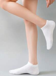 6pairs Black/White/Grey Bottom Elastic Women's Ankle Socks