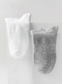 6pairs Black/White/Grey Bottom Elastic Women's Ankle Socks