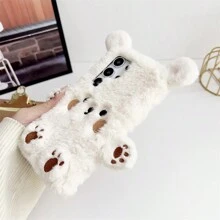 Bunny Animal Cute 3d Plush Bear Phone Case Compatible With Samsung, Compatible With Galaxy S22/S22 Plus/S23/S23 Plus/S23 Ultra, Anti-Fall, Suitable For Couples, Winter Style, Compatible With Galaxy S24/S24plus/S24ultra Waterproof Shockproof Scratch Resistant - Multicolor - View 4