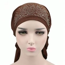 1 Miếng Quý cô Đàn hồi Khăn xếp / khăn quấn đầu Với Kim cương giả , Linh hoạt Và Đúng mốt Mũ lưỡi trai Đối với Rụng tóc - Nhiều màu - Xem 13