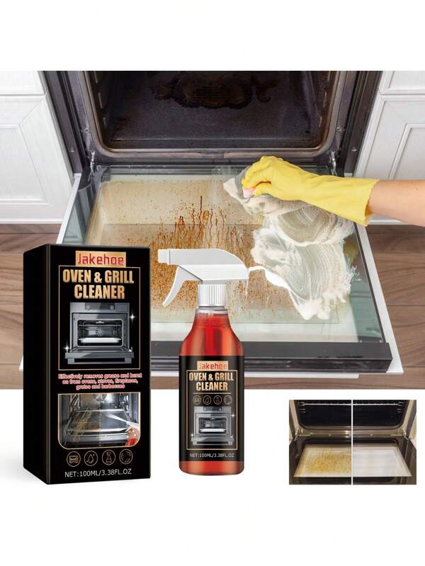 1pc Oven Rack Cleaner, 100ml Deodorizer, Degreaser For Oven And Bakeware