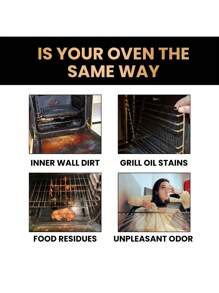 1pc Oven Rack Cleaner, 100ml Deodorizer, Degreaser For Oven And Bakeware
