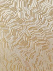 Miater Gold Decorative Cushion Cover, Jacquard Faux Silk Sofa Decoration