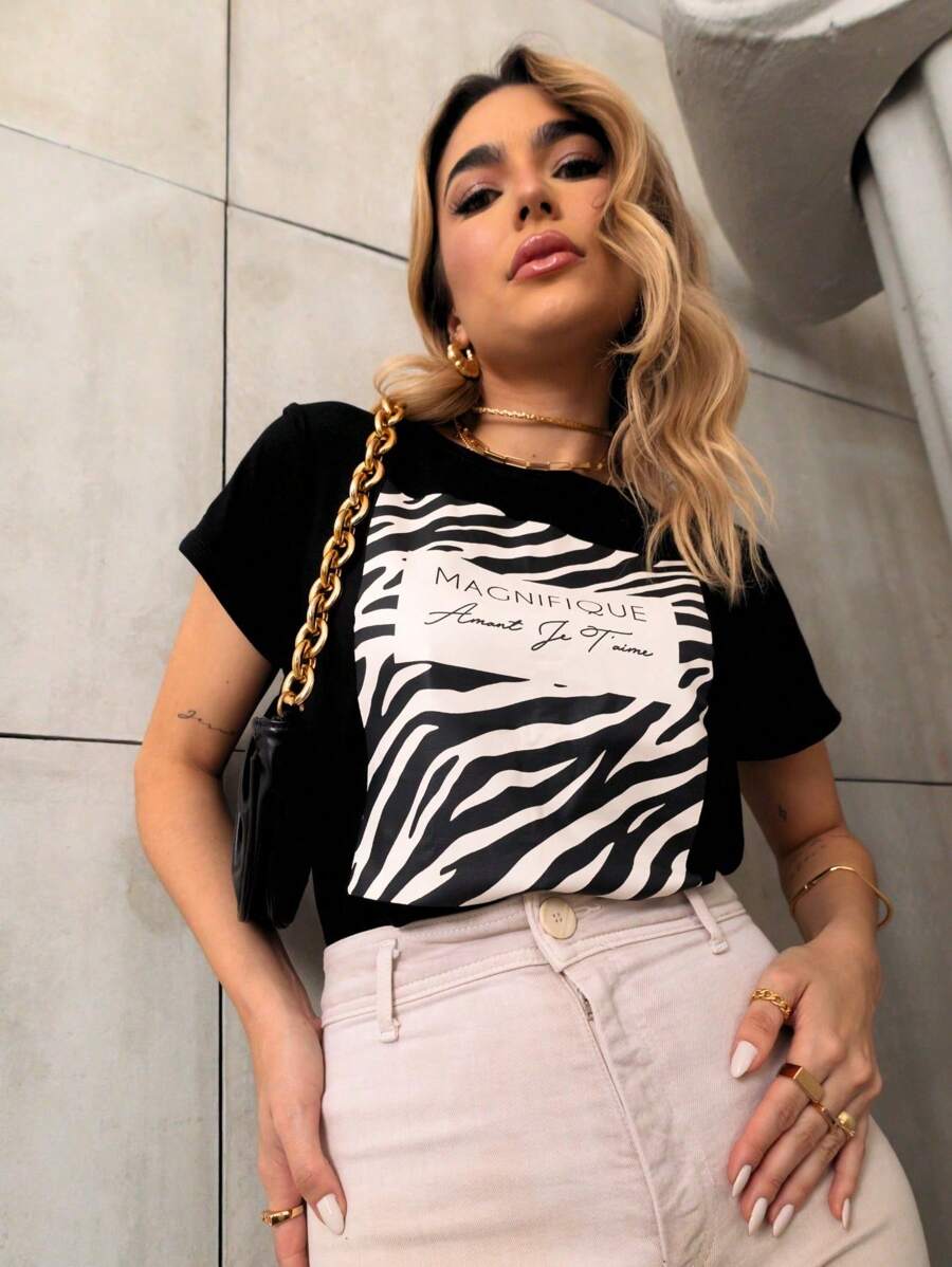 Women T-Shirts - 黑色 - 查看 1