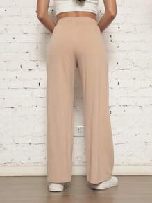 calça de moletinho grosso Feminina Calca Preto Feminina Tendencia 2024 Cos Alto calca pantalon