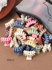 20pcs Random Color Cute Frosted Decor Hair Clips For Women, Suitable For Daily Use Accessories, Hair Accessories For Women, Hair Tools, Beauty Accessories, Curly Hair Accessories Hair,Hair Accessory,Hair Accessories,Hair Accessories For Women,Fall,Travel,Hair Tools,Accessories Women,Hair Stuff, Fall,Hair,Hair Accessories,Hair Tools,Hair Stuff,Stuff,Beauty Accessories,Gifts,Travel,Gifts For Women,Hair Stuff,Stocking Stuffers,Stocking Fillers,Stocking Stuffers For Women,Stocking Fillers Women, Stocking Stuffers For Adults,Stocking Fillers For Adult,Hair Stuff,Coming-Of-Age Hair Accessory, Hair Accessories,Gift Ideas For Women,Beauty Stocking Fillers, Gifts For Women - Multicolor - View 2