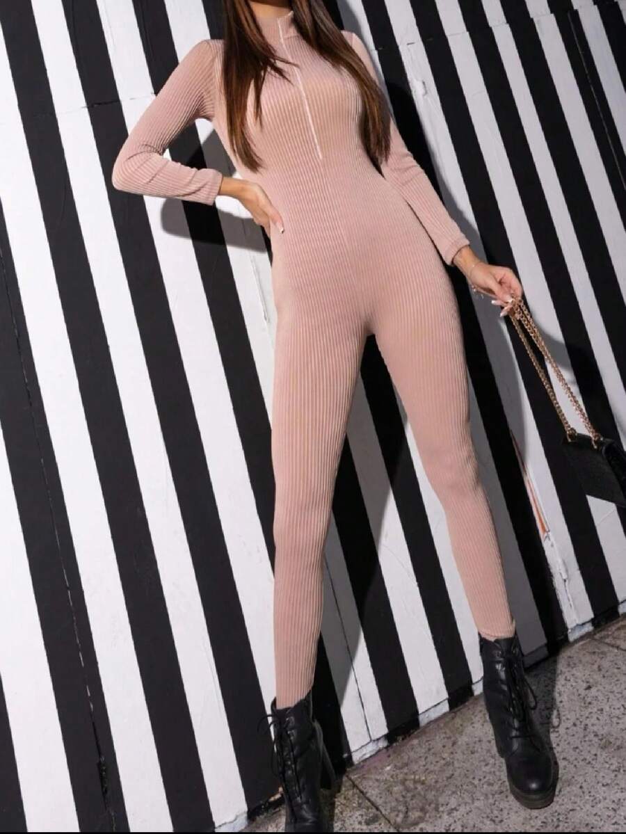 Women Jumpsuits - 米色 - 查看 1