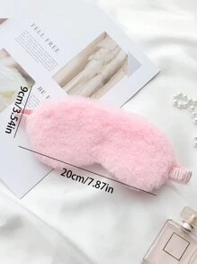 Cute Plush Eye Mask, Cartoon Blackout Sleep Mask For Kids - Pink - View 2