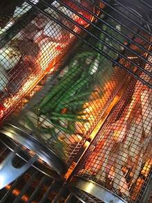1pc Stainless Steel Portable Barbecue Barrel With Rolling Cooking Basket/Grill Rack/Barbecue Net For Outdoor Use - Silver - View 9