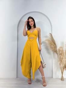 Women Jumpsuits - 黃色 - 查看 3