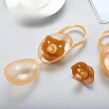 1pc Cute Cat Head Shaped Baby Pacifier - Yellow - View 2