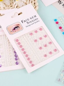 150入組鑽石眼妝貼紙,鑽石臉貼紙,diy裝飾配件,適用於兒童舞台裝飾 - 彩色 - 查看 5