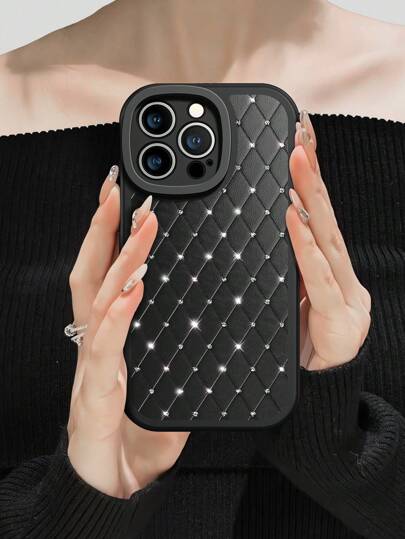 1 Piece Luxury Bling Glitter Leather Sequin Soft Phone Case Compatible With Iphone/Galaxy/Redmi/OPPO Waterproof Shockproof Anti-Fall Scratch Resistant