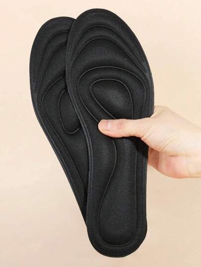 1 Paar 5D Massage Sport Einlegesohlen, hochelastische stoßdämpfende Einlegesohlen für Sportschuhe für Männer und Frauen, weiche Einlegesohlen