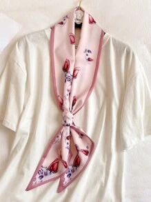 1個女士新款小絲巾，可用作頸巾、頭帶、髮箍、包包裝飾手巾、髮帶、頭帶，是裝扮時尚造型的理想選擇 - 彩色 - 查看 15