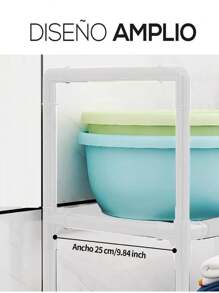 Estante Para Baño de Estantes de Almacenamiento ,Rack Mueble Sanitario Toallero Facil de Armar - Blanco - Ver 6