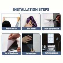 1卷現代極簡風格pvc自粘編織壁紙,交替啞黑色藤條設計,空心視覺效果,可拆卸防水,易於清潔,適用於客廳、臥室、櫥柜翻新等 - 彩色 - 查看 11