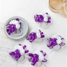 6 cái/gói Của phụ nữ Phù dâu Corsage cổ tay Với Hoa & Ngọc trai Giả Đối với PE Buổi tiệc , Lễ cưới , Tốt nghiệp Lễ - A - Xem 20
