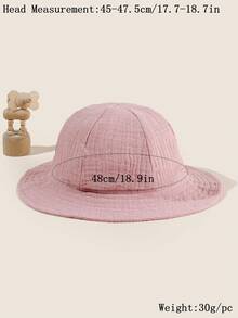 透氣夏季遮陽帽，適合6-15個月嬰兒、幼兒、兒童，男女皆宜的漏斗式帽子，户外防曬 - 藕粉色 - 查看 3