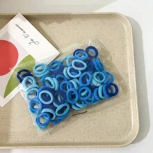 99 piezas Scrunchies de pelo de princesa, aptos para uso diario, coleta, ligas de pelo, bandas de goma para el cabello, cuerda para el cabello, sujetadores elásticos para el cabello - Multicolor - Ver 16