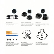 DALUHE Replacement Lb Rb Bumper Button For X-Box Series X Controller,Replacement Bumper & Thumbsticks For Box Series X Controller,LB RB Buttons & Joysticks Replacement Parts For X-Box Series X Controller - Black - View 9