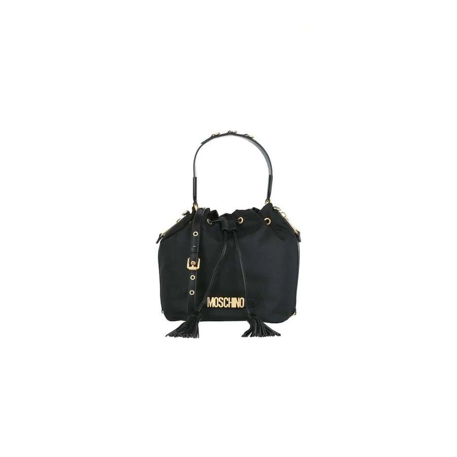 Moschino Drawstring Bucket Bag - Black - View 1