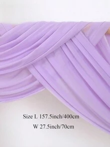 Arch Drapes 1/2 Panels 4.4 Yards Sheer Backdrop Curtains For Parties Ceiling Wedding Arch Reception Drapery Fabric Decor,Christmas - Purple - View 4