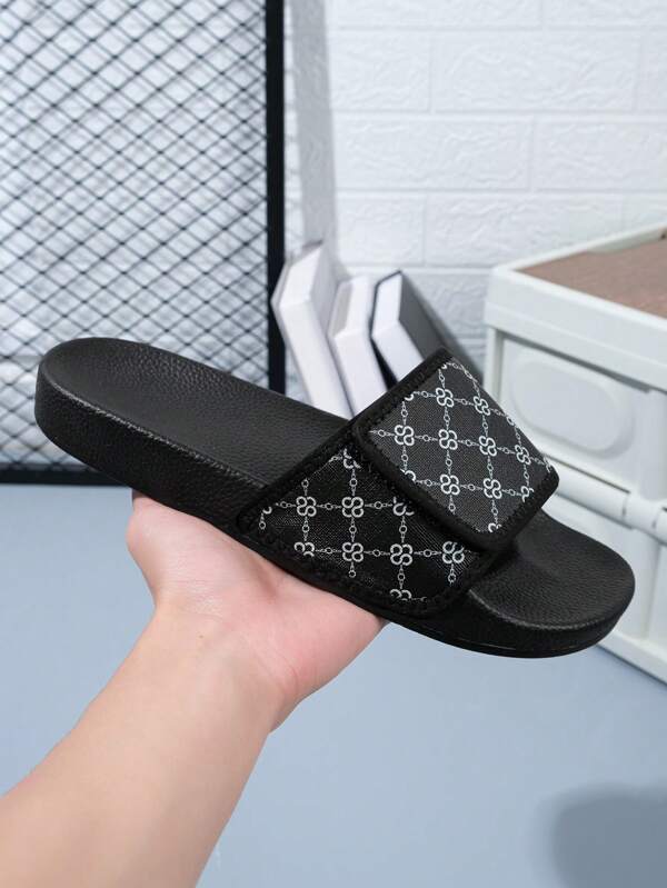 حذاء شبشب مريح عارض نسق الأزياء للرجال، يومي للمنزل والحمام، مقاوم للانزلاق ومثالي لقضاء العطلة على الشاطئ