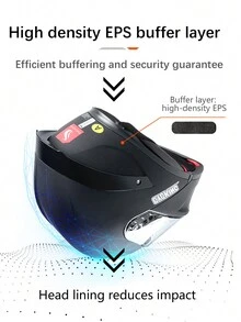 Cycking 摩托车模块化头盔 - 全盔摩托车头盔，带翻盖式双遮阳板，经 DOT 认证，男女款摩托车街车 ATV 头盔 - 黑色 - 查看 5