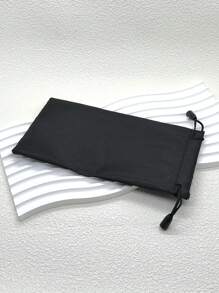 10 Piezas Bolsas Para Gafas Negras Con Cordón, Bolsas Multiusos De Limpieza De Anteojos De Microfibra Con Tela De Limpieza De Anteojos