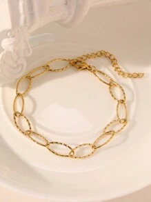 1 Stück Armband aus Edelstahl mit asymmetrischem stab-förmigem Design, minimalistischer Stil, unisex