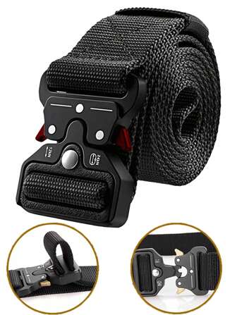 1 pièce Ceinture tactique en nylon ceinture en canevas de sport multifonctionnelle pour les sports de plein air