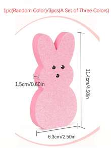 lễ Phục sinh Đồ trang trí , 3 cái Của Sáng bóng lễ Phục sinh Con thỏ Gỗ Dấu hiệu Đối với Phân cấp Đồ trang trí , 3D Mắt Phong cách , Gia đình lễ Phục sinh Vui vẻ Buổi tiệc Đồ trang trí Quân nhu , Mùa Xuân Gỗ Đồ trang trí Dễ thương Con thỏ - Nhiều màu - Xem 7