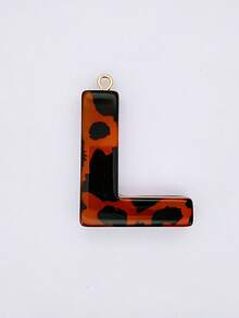 2 Miếng Rỉ sét Nâu Đầy màu sắc Giọt nước Polyresin Hình chữ cái Phụ kiện trang sức DIY , Móc chìa khóa , Quần áo Đồ trang trí Chất liệu - Rỉ Nâu - Xem 4