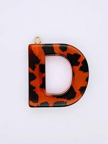 2 Miếng Rỉ sét Nâu Đầy màu sắc Giọt nước Polyresin Hình chữ cái Phụ kiện trang sức DIY , Móc chìa khóa , Quần áo Đồ trang trí Chất liệu - Rỉ Nâu - Xem 5